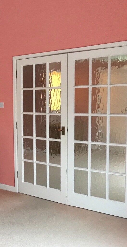 1 Pair Of Glazed White Internal Rebate Doors In Poole Dorset Gumtree