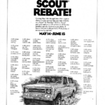 1979 International Harvester Scout Rebate Program Original Etsy