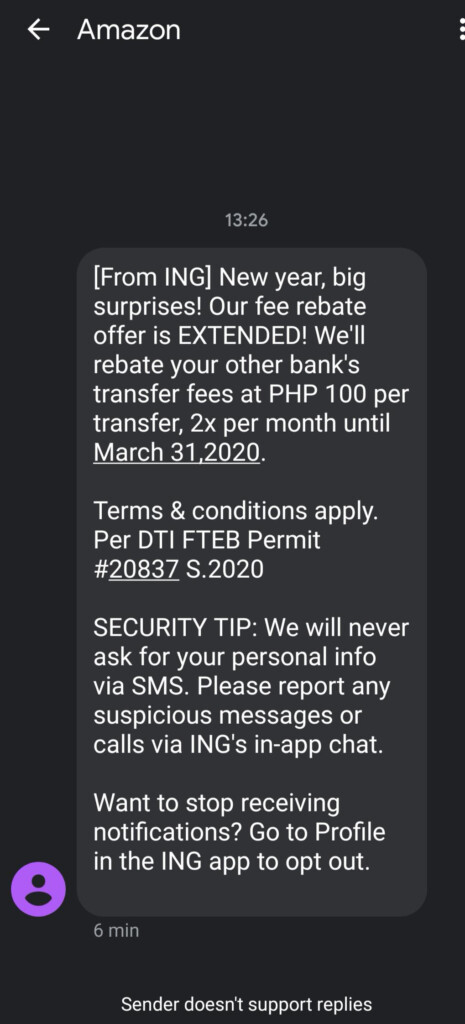ING S TRANSFER FEE REBATE PROMO EXTENDED UNTIL MARCH 31 2020 Phinvest