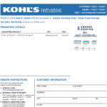 Kohls Rebate Phone Number Printable Rebate Form